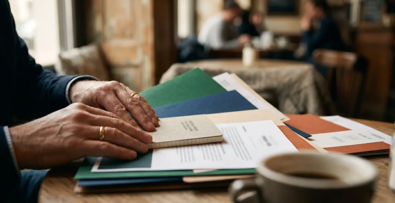 Préparation d'un entretien personnalisé avec un conseiller retraite avec documents organisés