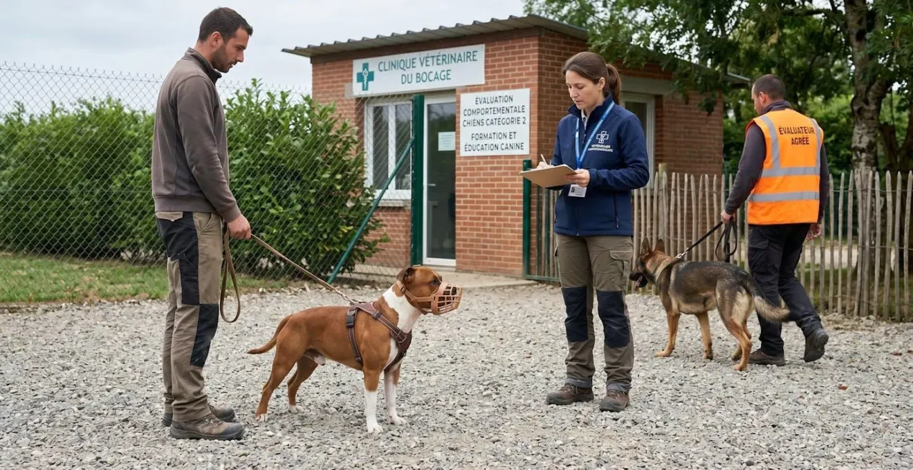 Évaluation comportementale vétérinaire pour chien de catégorie 2 en France