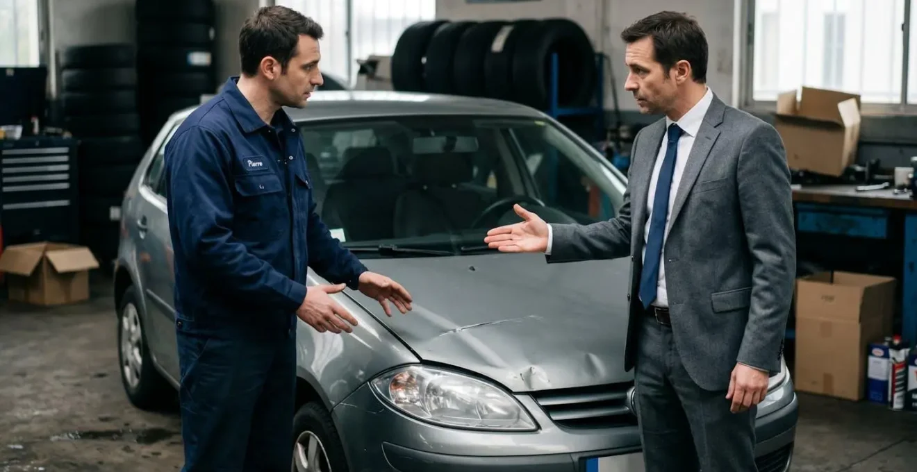 Négociation entre réparateur et expert automobile pour chiffrage des dommages