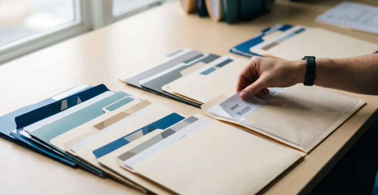 Organisation méthodique de documents administratifs pour constitution de dossier de régularisation