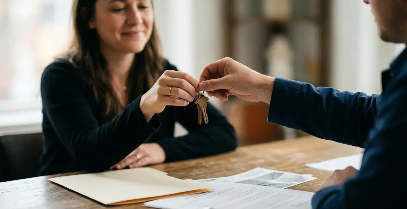 Remise de clés d'appartement lors d'un état des lieux d'entrée en France